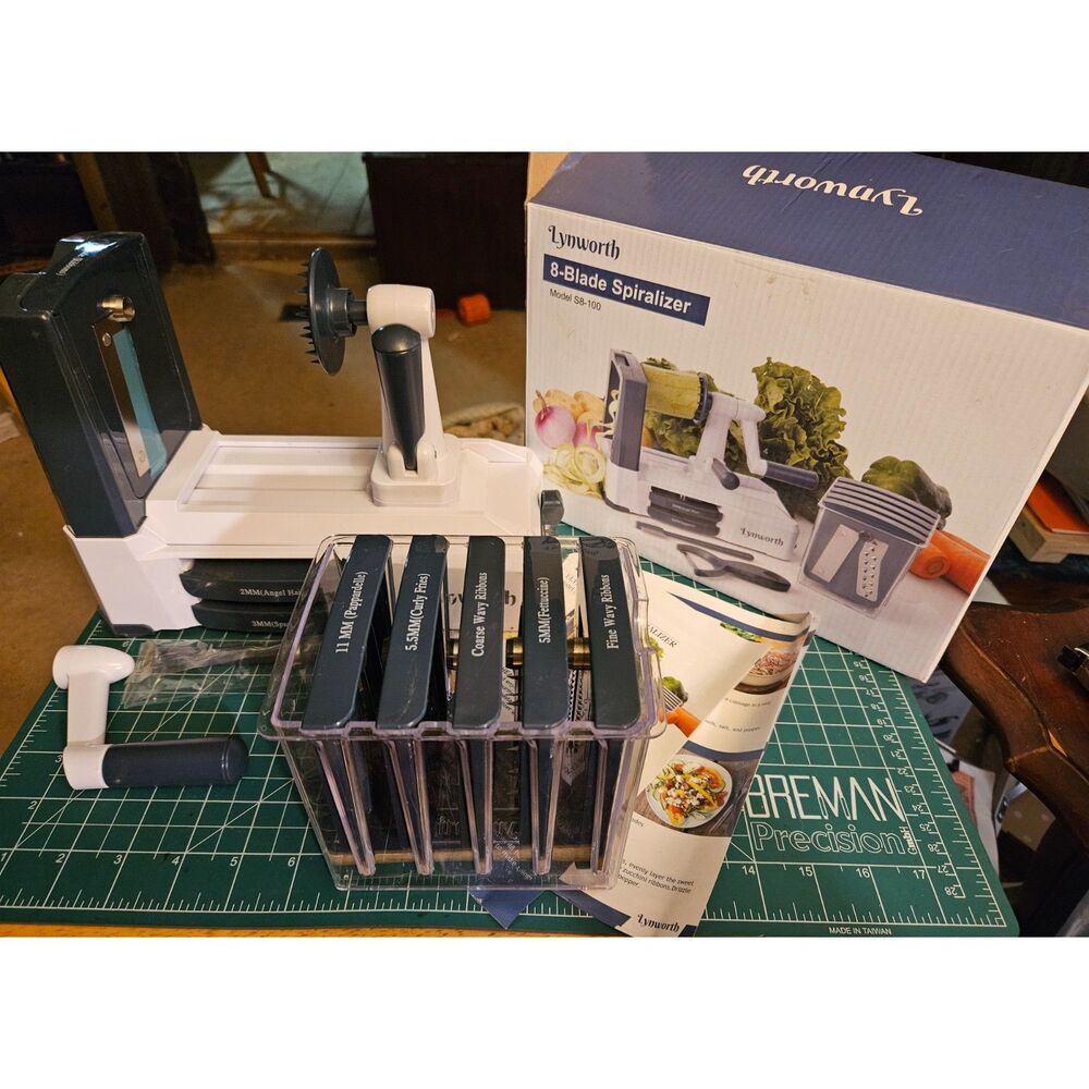 Lynnworth 8-Blade Spiralizer Set - Open Box / Unused (Blades Still Sealed)